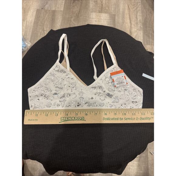 Cat & Jack Girls 2 Pack Seamless Bras Size Large Unicorn, Nude New - Picture 7 of 7